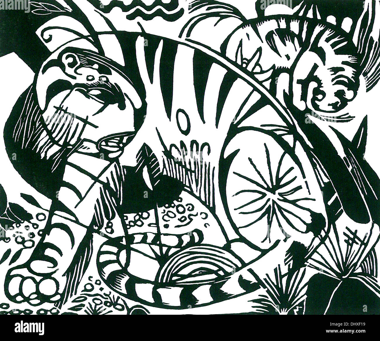 Tiger - by Franz Marc, 1912 Stock Photo
