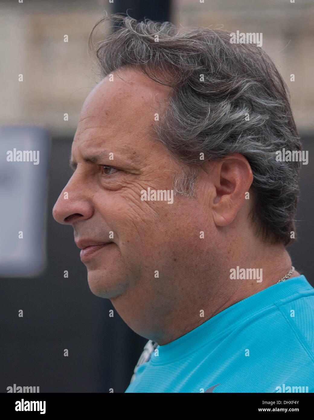 Boca Raton, Florida, USA.  15th Nov, 2013. Profile portrait of comedian, actor and singer JON LOVITZ on court during practice session for the 2013 Chris Evert/Raymond James Pro-Celebrity Tennis Classic at the Boca Raton Resort & Club, Boca Raton, Florida. Since 1989, Chris Evert Charities has raised more than $20.6 million for Florida's at-risk children. Credit:  Arnold Drapkin/ZUMAPRESS.com/Alamy Live News Stock Photo
