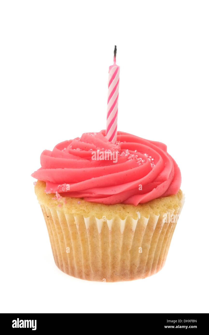 Red Buttercream Iced Cupcake With A Single Birthday Candle Studio Stock Photo Alamy Red Buttercream Iced Cupcake With A Single Birthday Candle Studio Stock Photo Alamy