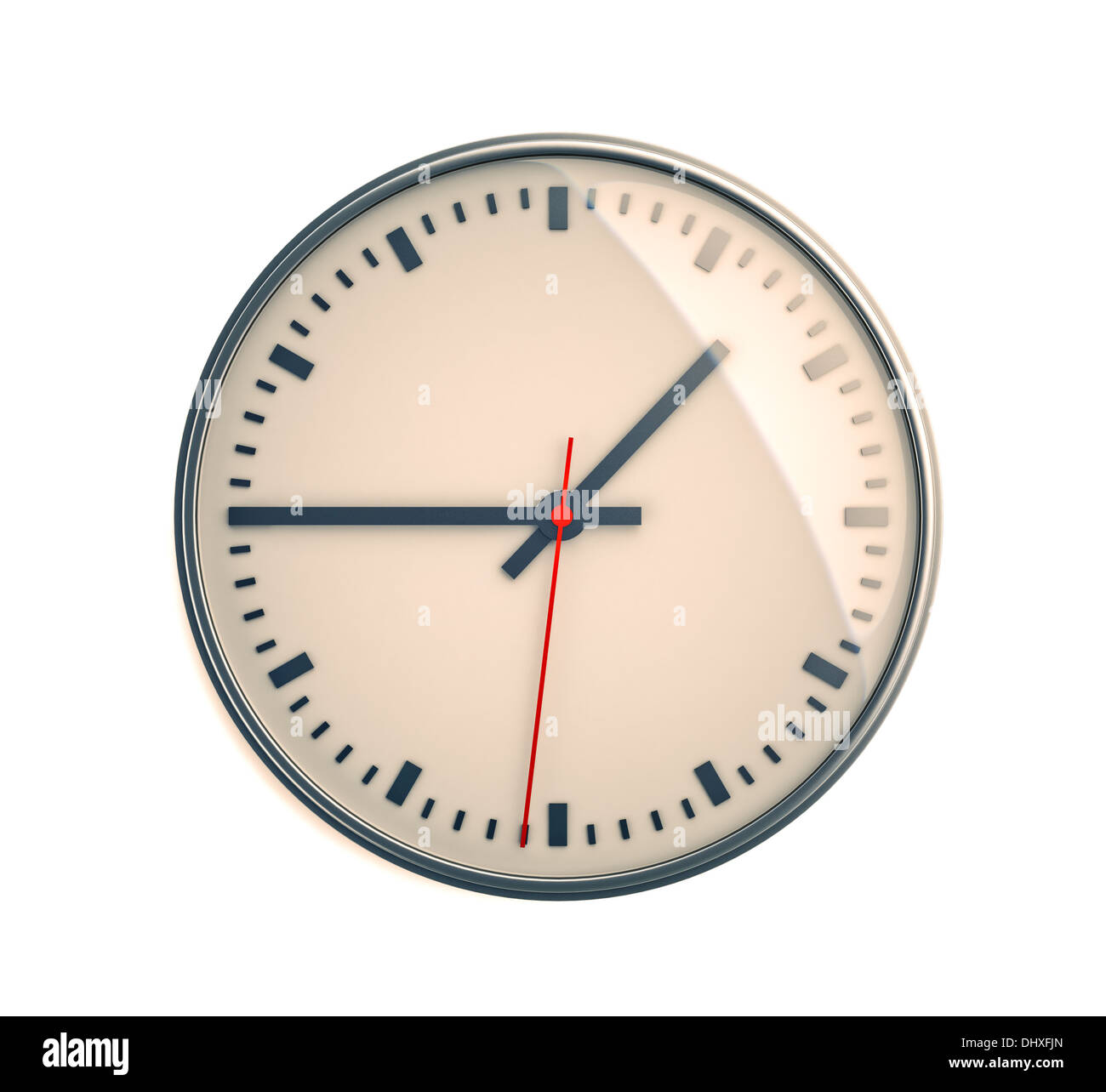 Clock on a light background Stock Photo Alamy