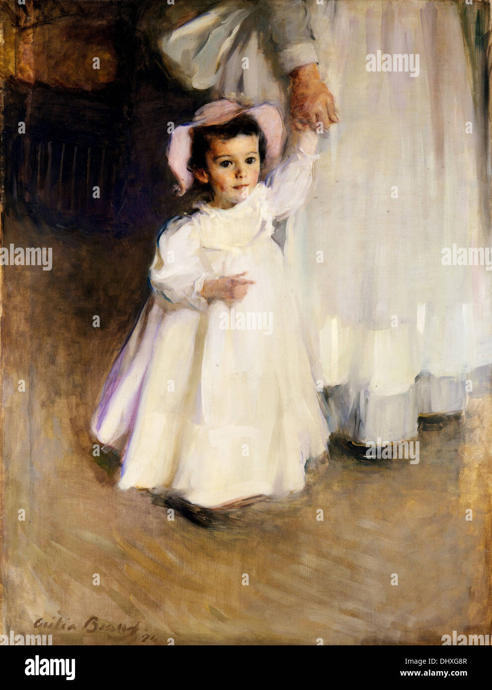 Ernesta (Child with Nurse) - by Cecilia Beaux, 1894 Stock Photo