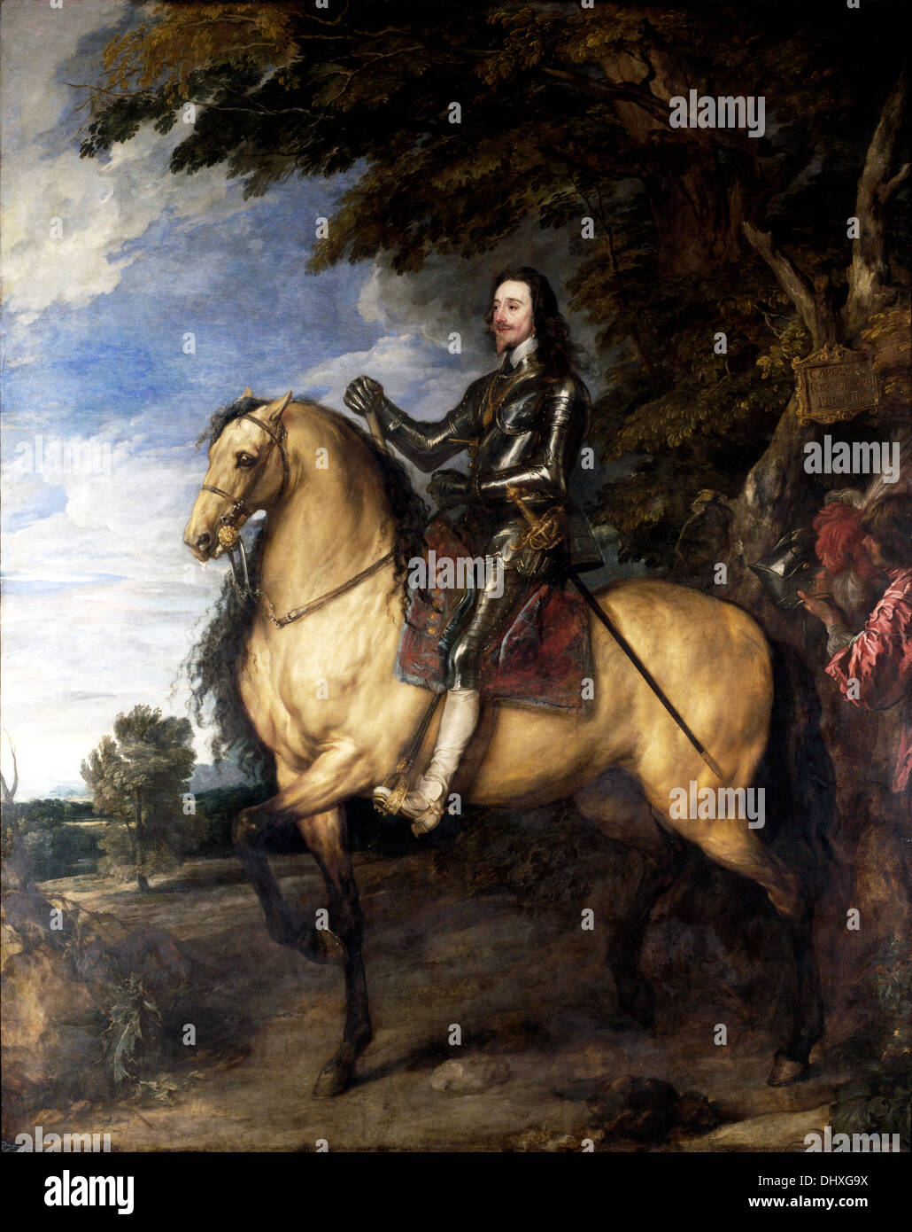 Equestrian Portrait of Charles I - by Anthony van Dyck, 1638 Stock Photo