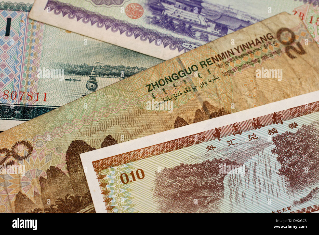 A close up of old chinese money Stock Photo Alamy