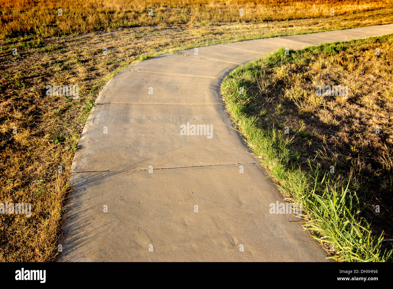 Concrete path in a city park in Alpine, Texas Stock Photo Alamy