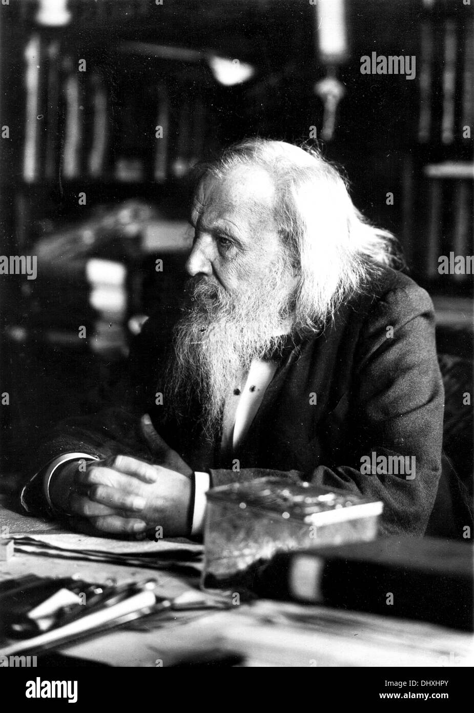 Dmitri Mendeleev, Russian chemist who created the periodic table of elements Stock Photo