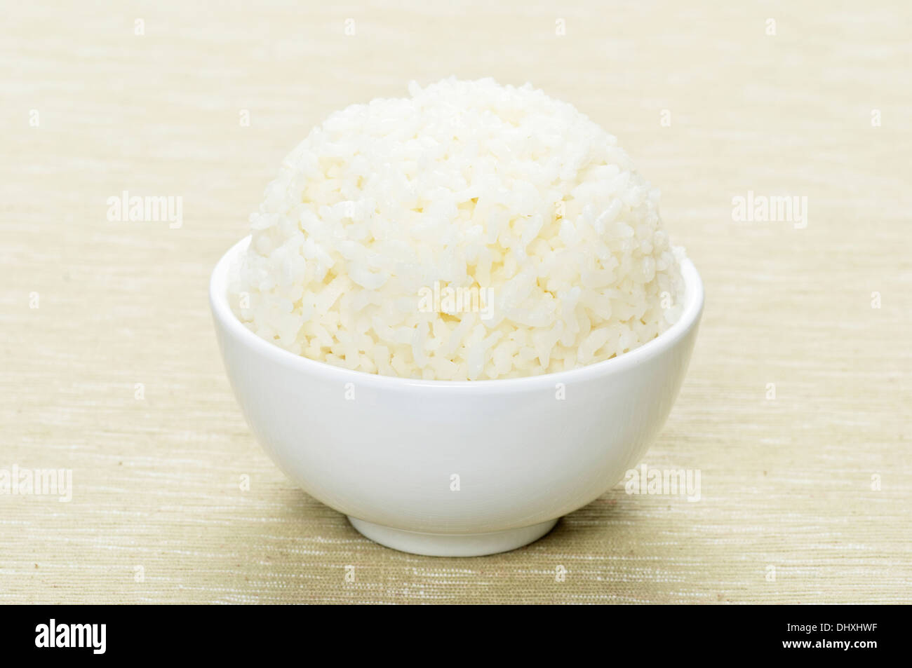 Cooked rice on bowl Stock Photo