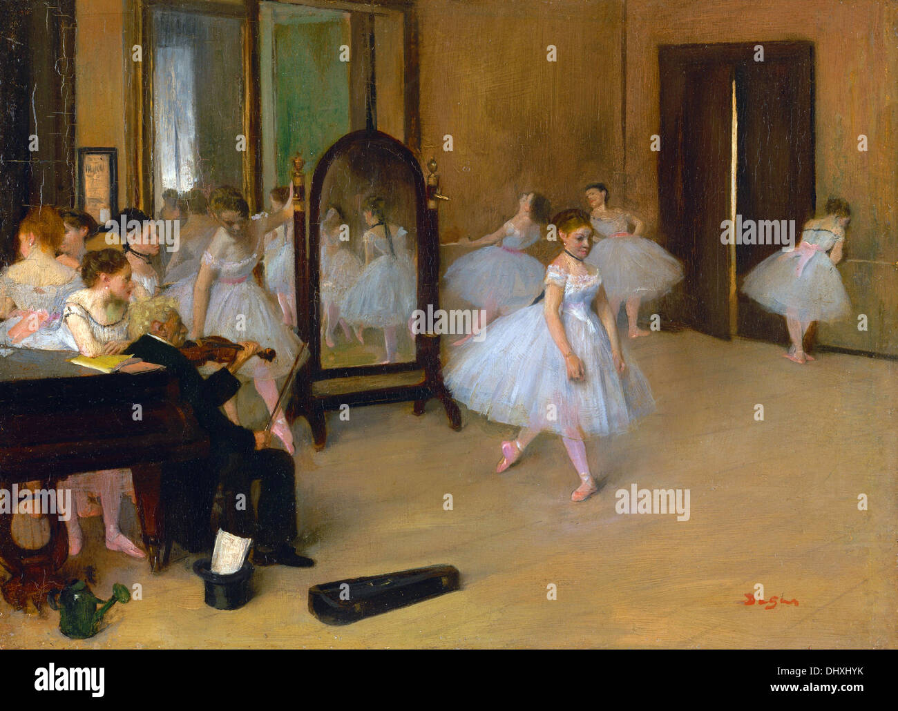 The Dancing Class  - by Edgar Degas, 1870 Stock Photo