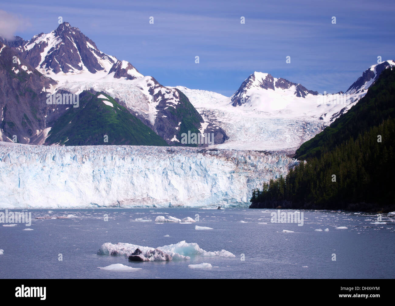 Glacier in Prince William Sound Stock Photo