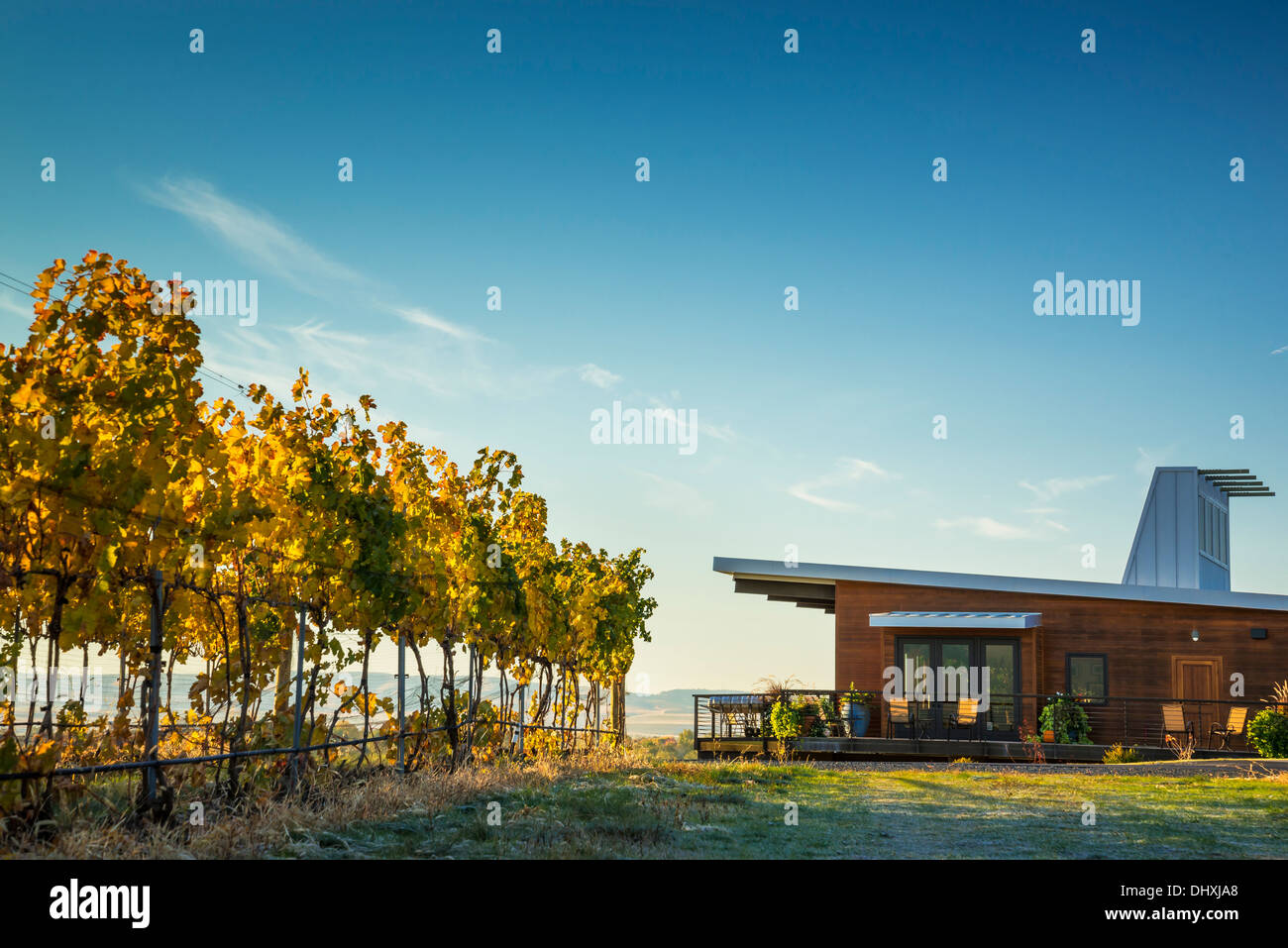 Amavi Vineyards tasting room and winery; Walla Walla, Washington. Stock Photo