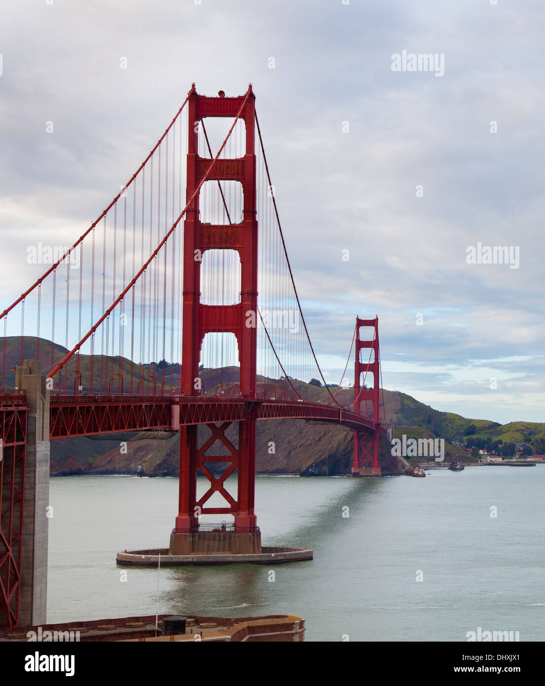 A view of the Golden Gate Bridge in San Francisco Stock Photo