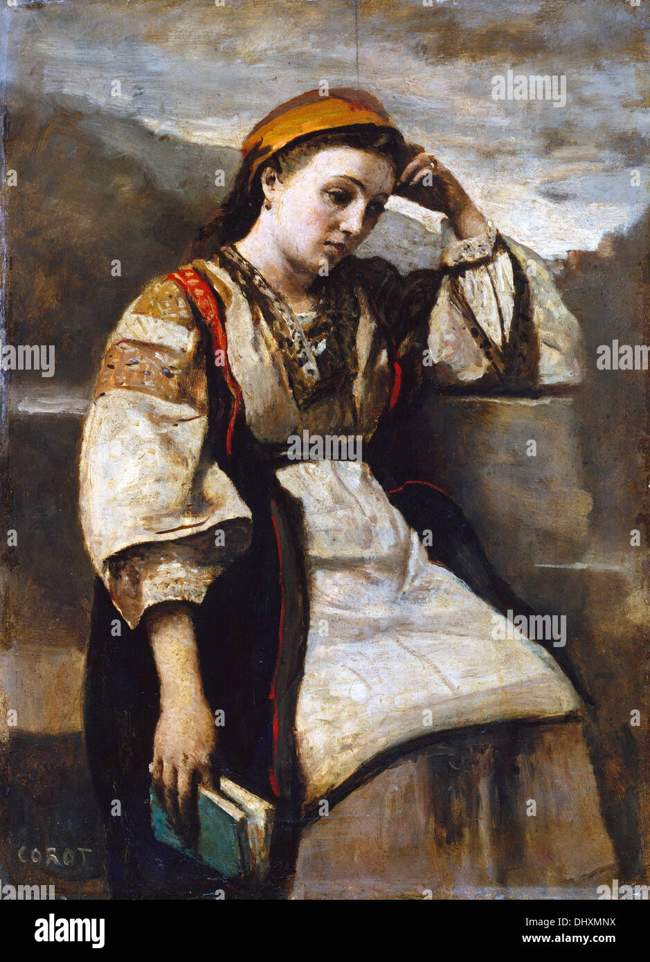 Reverie - by Camille Corot, 1865 Stock Photo