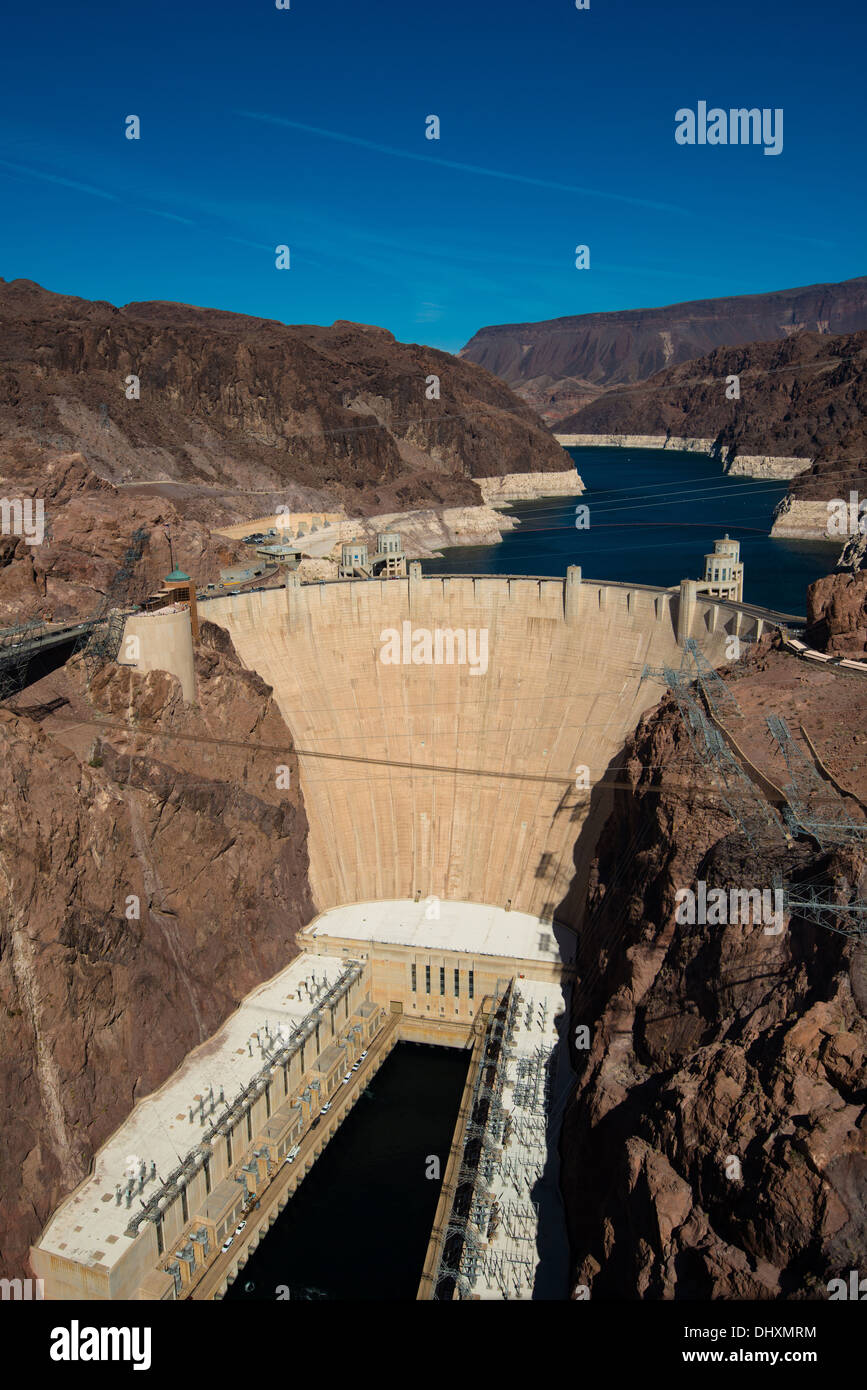 The famous Hoover Dam near Las Vegas Nevada, USA Stock Photo