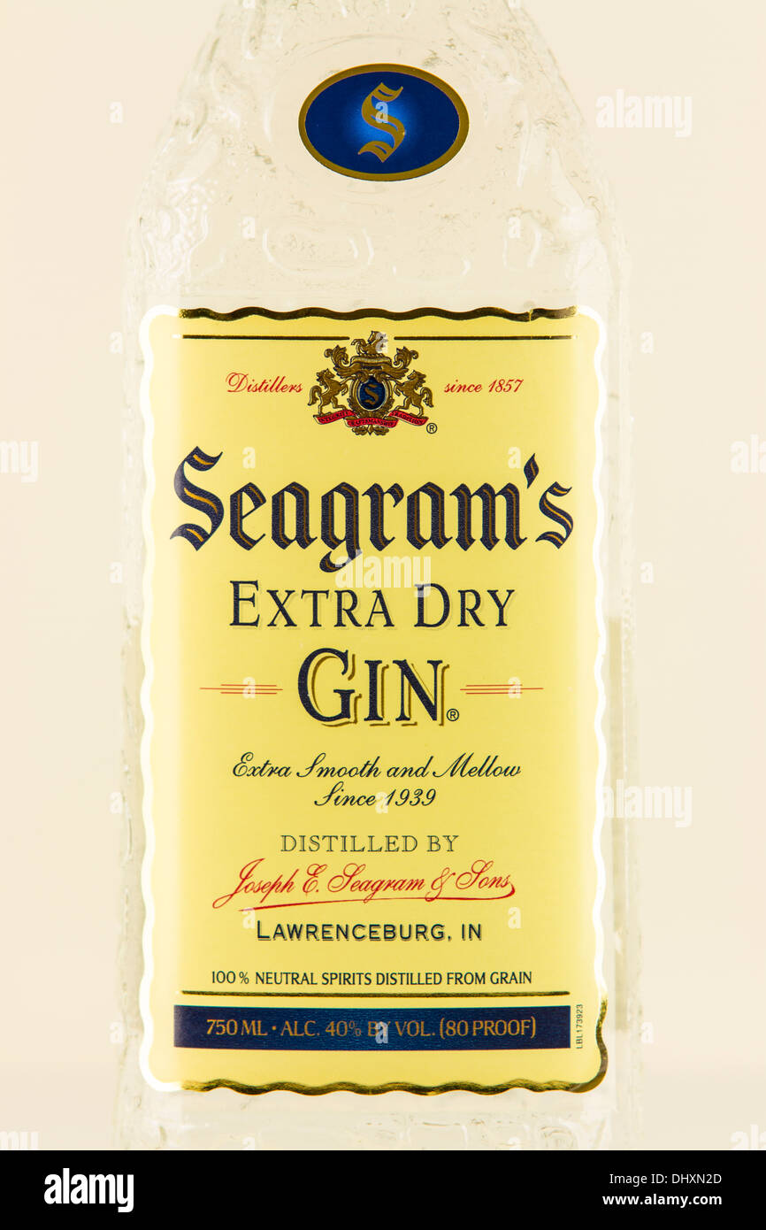 A bottle of Seagrams gin Stock Photo 62667541 Alamy