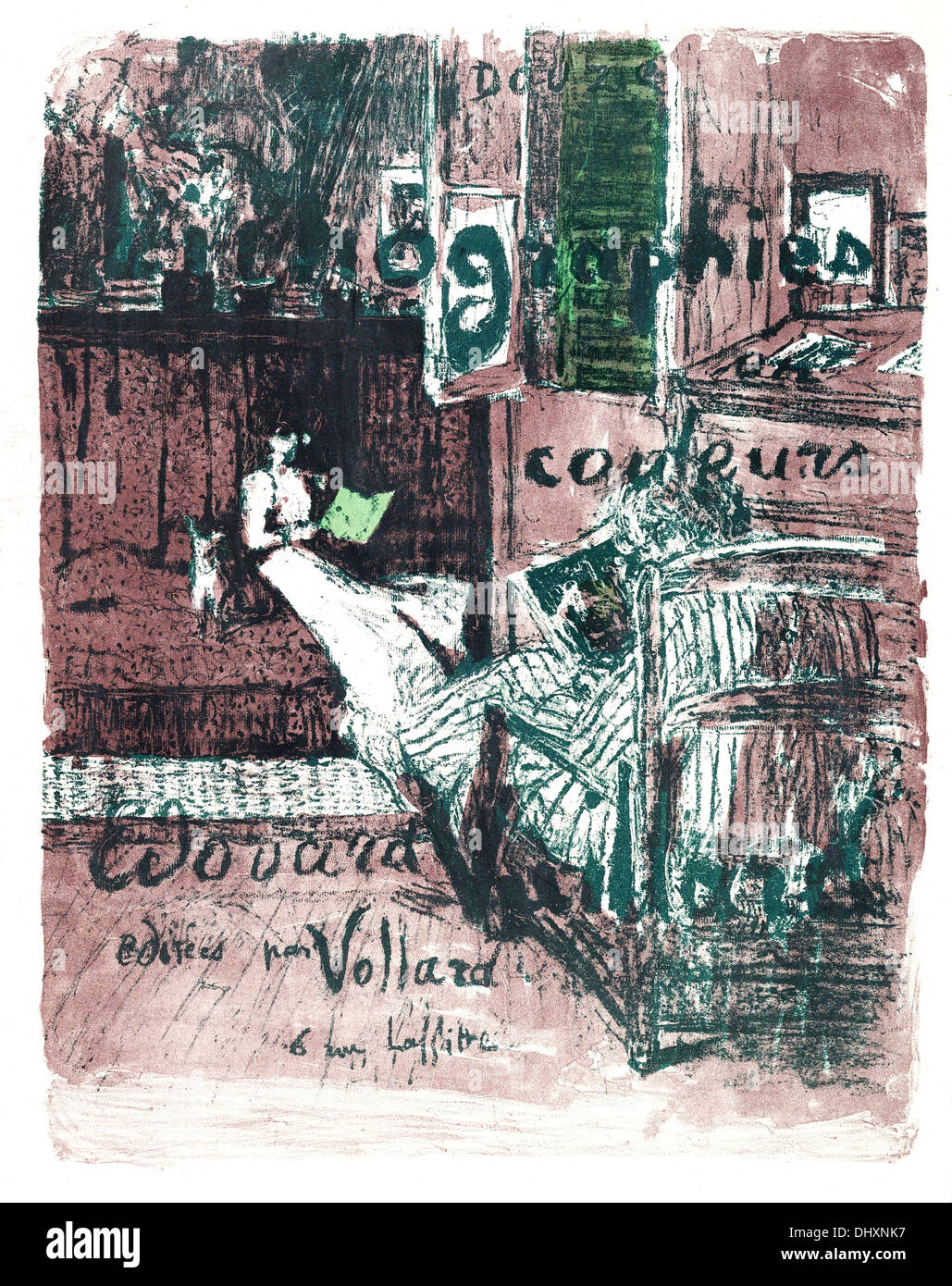 Cover for the album Landscapes and Interiors - by Édouard Vuillard, 1899 Stock Photo