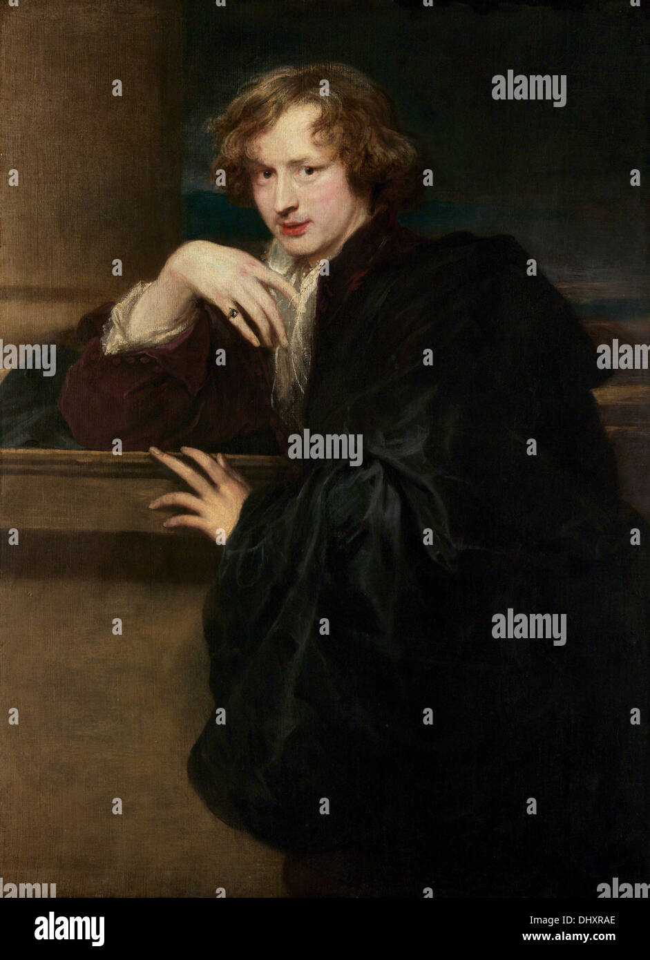 Self-Portrait - by Anthony van Dyck, 1621 Stock Photo