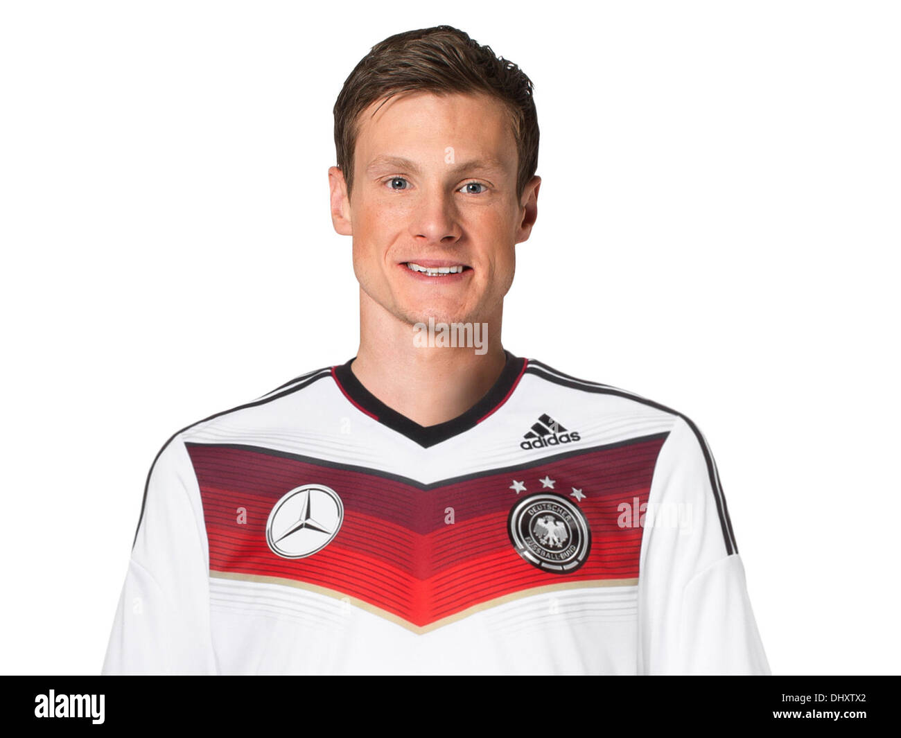 14th November 2013. Portrait of german national football player Marcell Jansen in the kit for the FIFA football World Cup 2014 in Brasil Credit:  kolvenbach/Alamy Live News Stock Photo