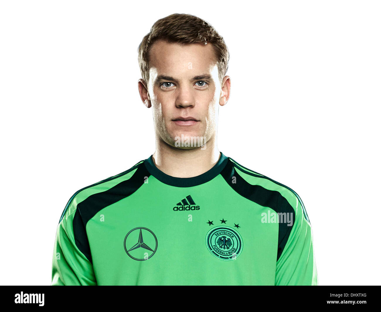 14th November 2013. Portrait of german national football goalkeeper Manuel Neuer in the kit for the FIFA football World Cup 2014 in Brasil Credit:  kolvenbach/Alamy Live News Stock Photo