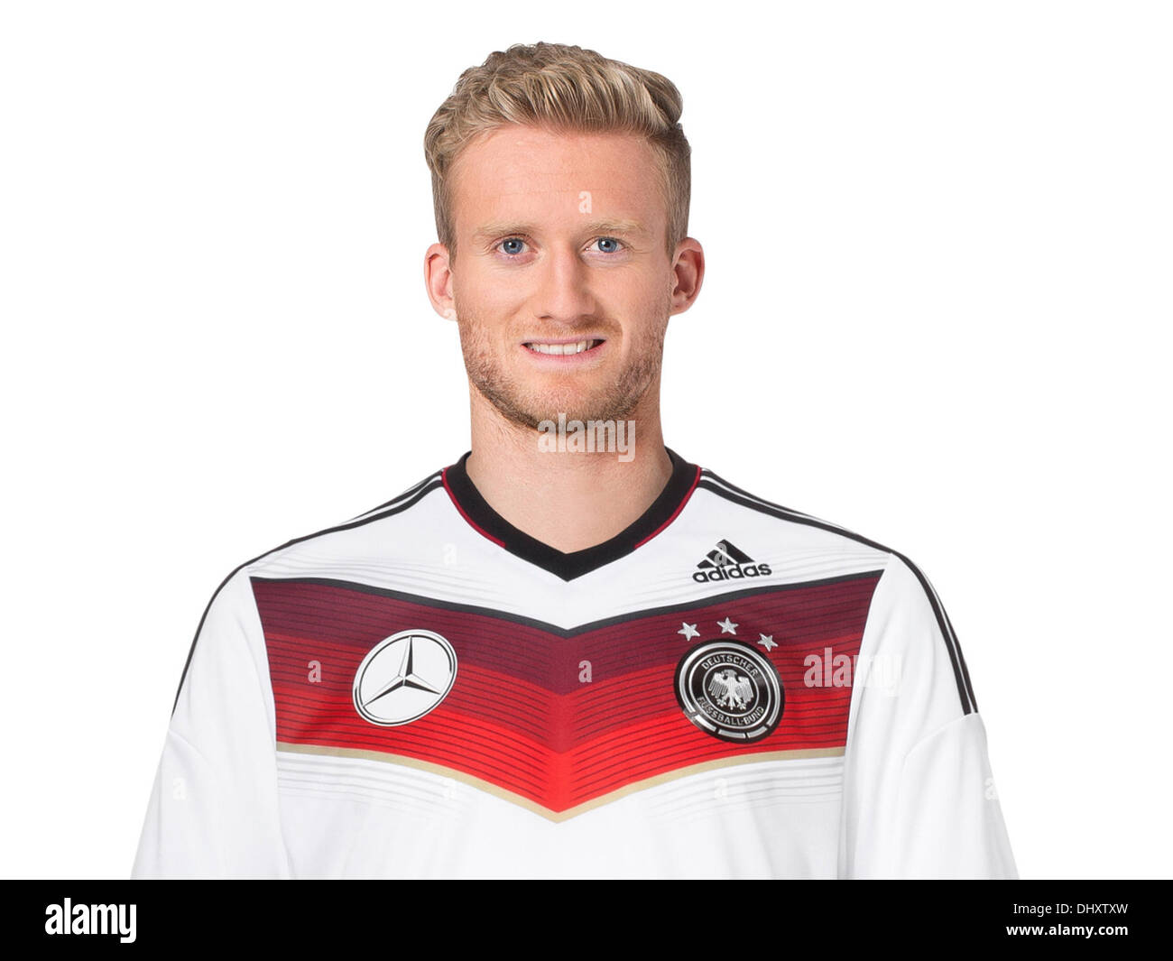 14th November 2013. Portrait of german national football player Andre Schürrle (Schuerrle) in the kit for the FIFA football World Cup 2014 in Brasil Credit:  kolvenbach/Alamy Live News Stock Photo