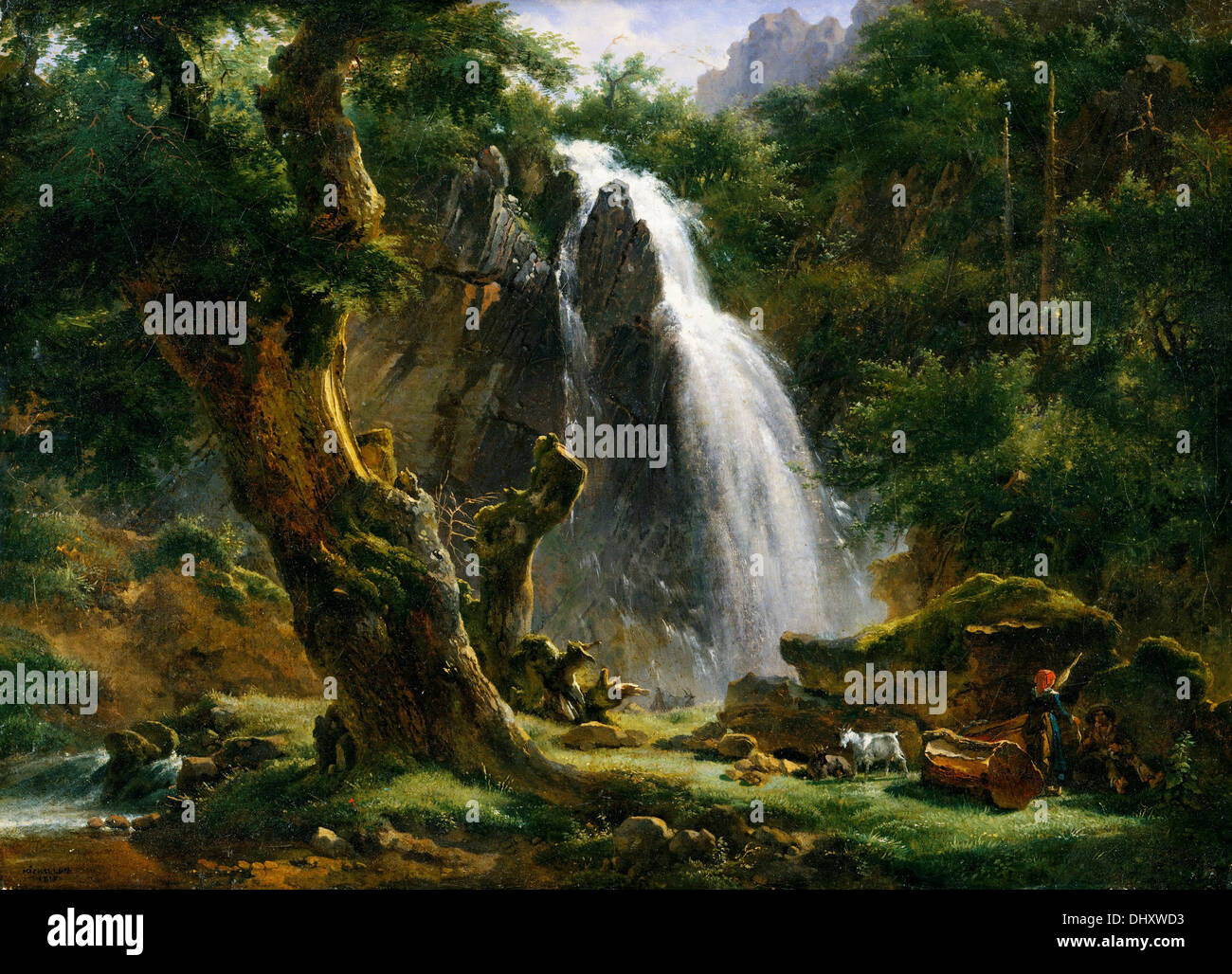 Michallon Achille Etna - Waterfall at Mont-Dore Stock Photo - Alamy