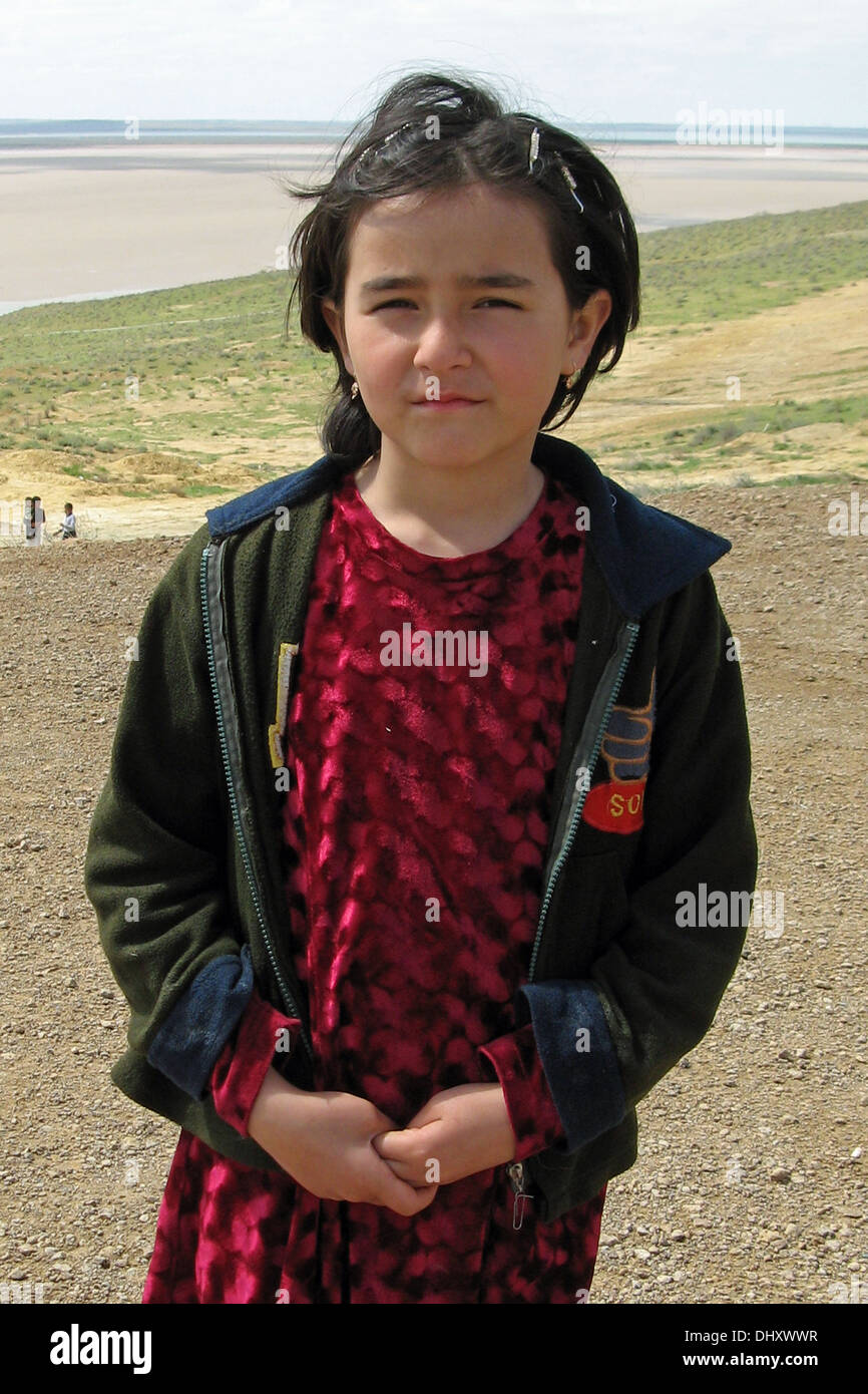 Traditional girl in Samarkand, Uzbekistan Stock Photo