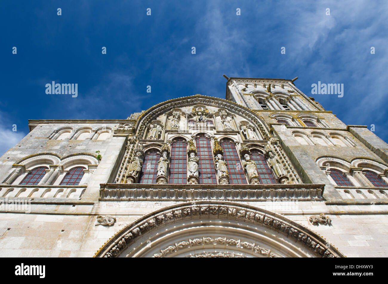 French church basilique de Saint Madeleine in Vezelay Stock Photo Alamy