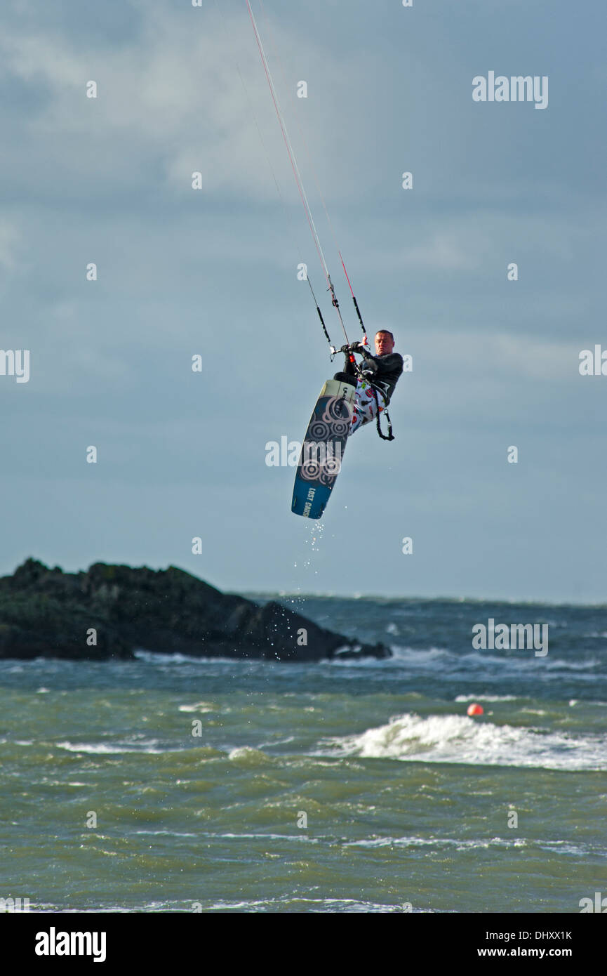 Surf at Rhosneigr Anglesey North Wales Uk St Jude storm Stock Photo Alamy