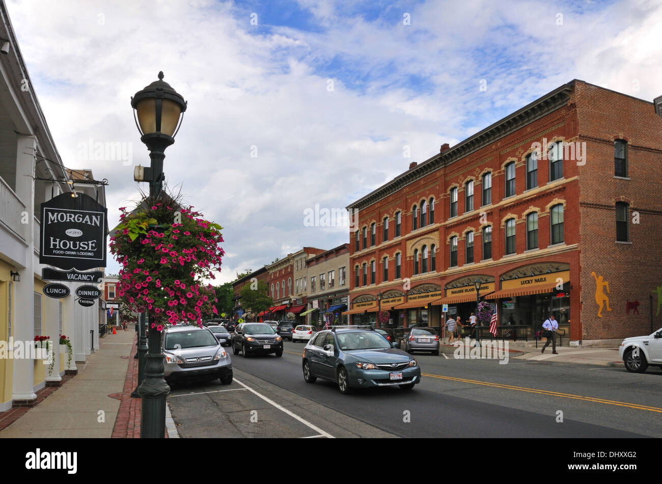 Shops in downtown Lee, Massachusetts, USA Stock Photo - Alamy