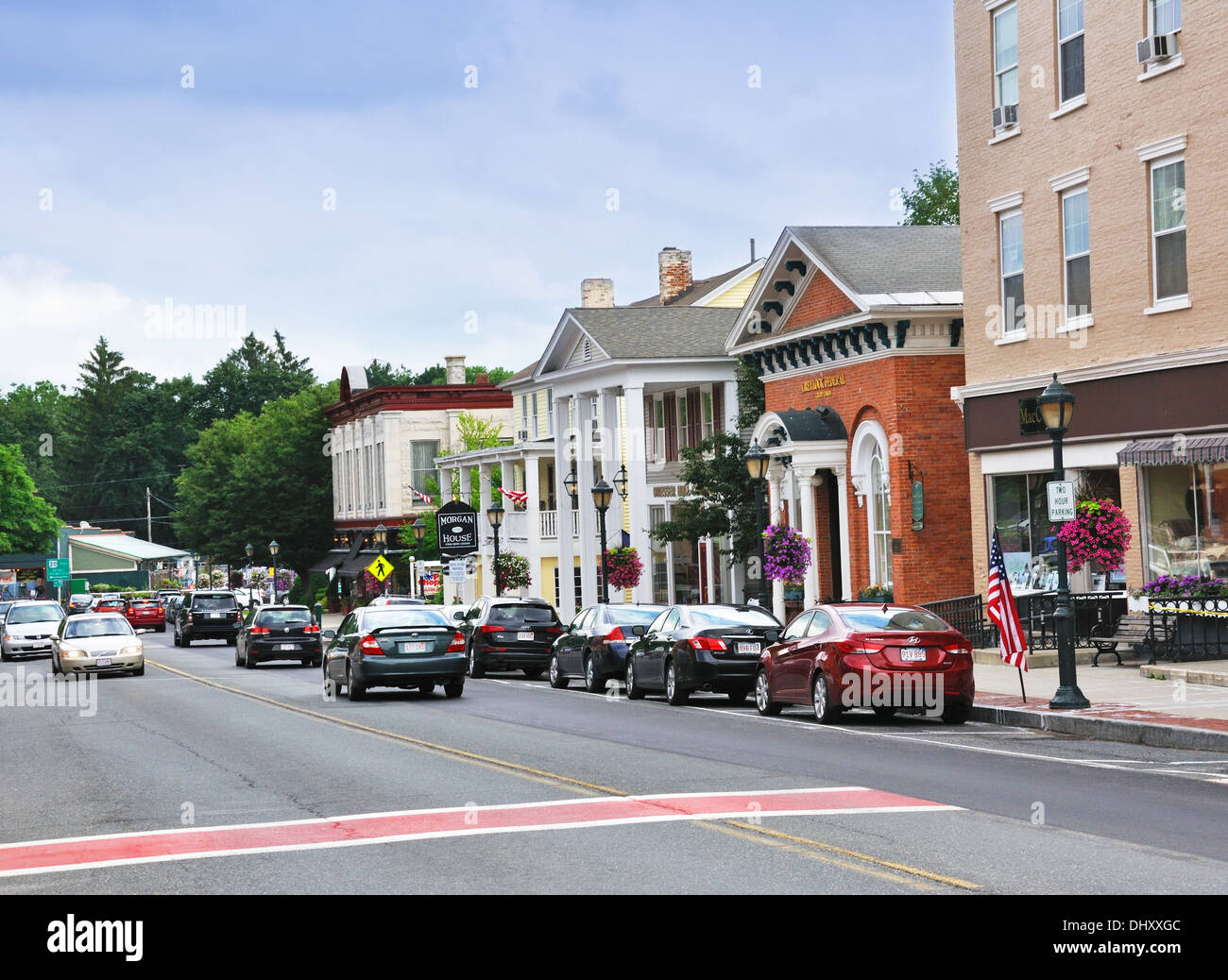 Shops in downtown Lee, Massachusetts, USA Stock Photo Alamy