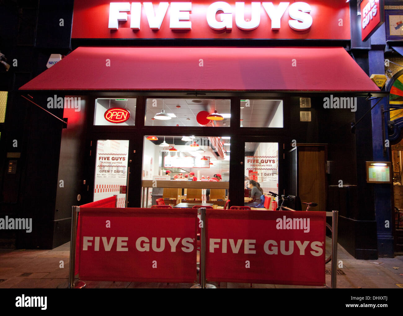 Branch of Five Guys hamburger restaurants, Islington, London Stock