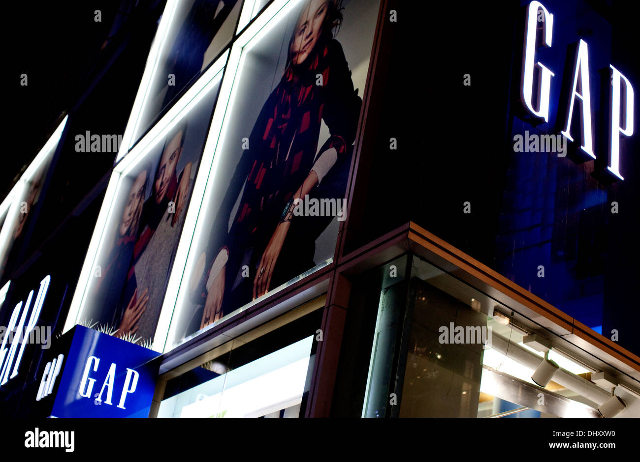 Gap fashion store in Oxford Street, London Stock Photo