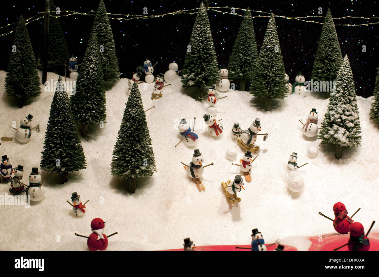 Selfridges Oxford Street London Christmas window display 2013 Stock