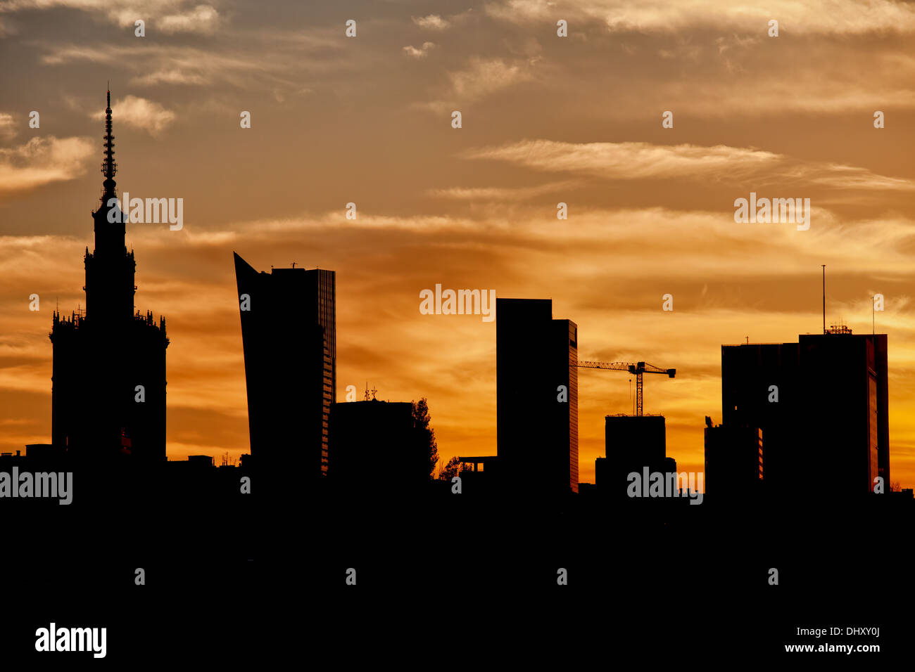 Silhouette tower blocks hi-res stock photography and images - Alamy