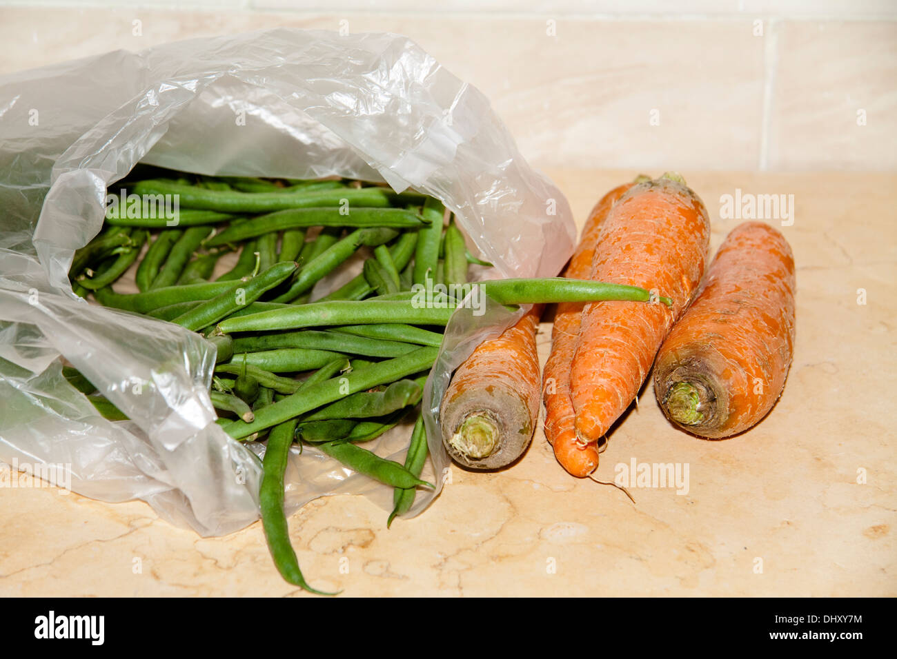 French beans with carrots Stock Photo Alamy