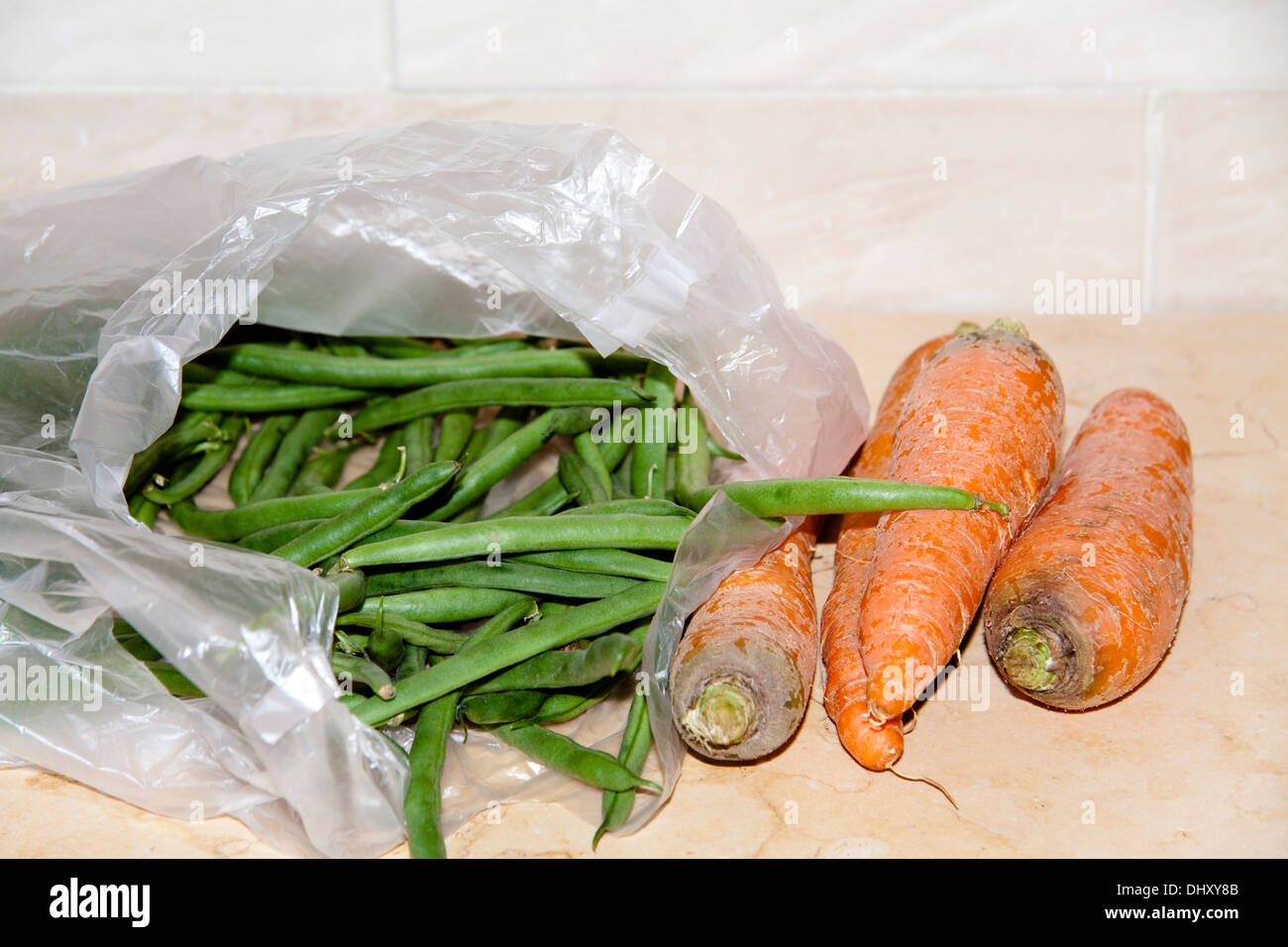 French beans with carrots Stock Photo Alamy