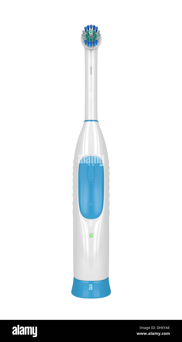 Electric toothbrush isolated on white Stock Photo - Alamy