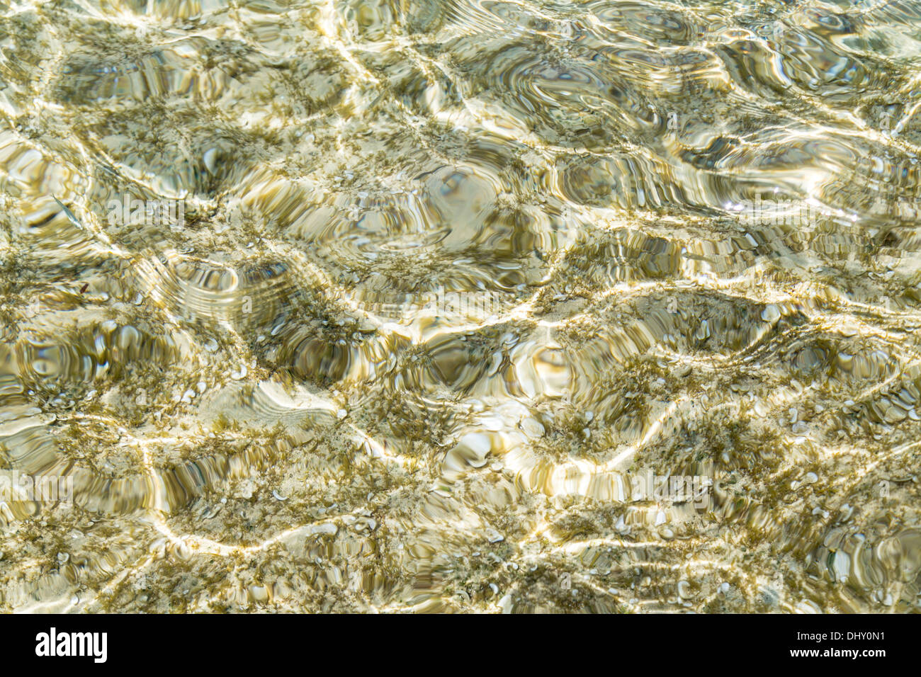 clear ocean water surface with reflections for backgrounds Stock Photo ...