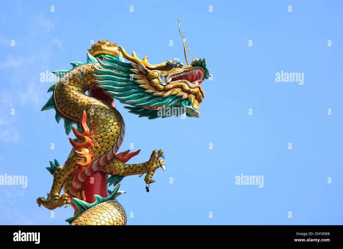 Gold blue dragon hi-res stock photography and images - Alamy