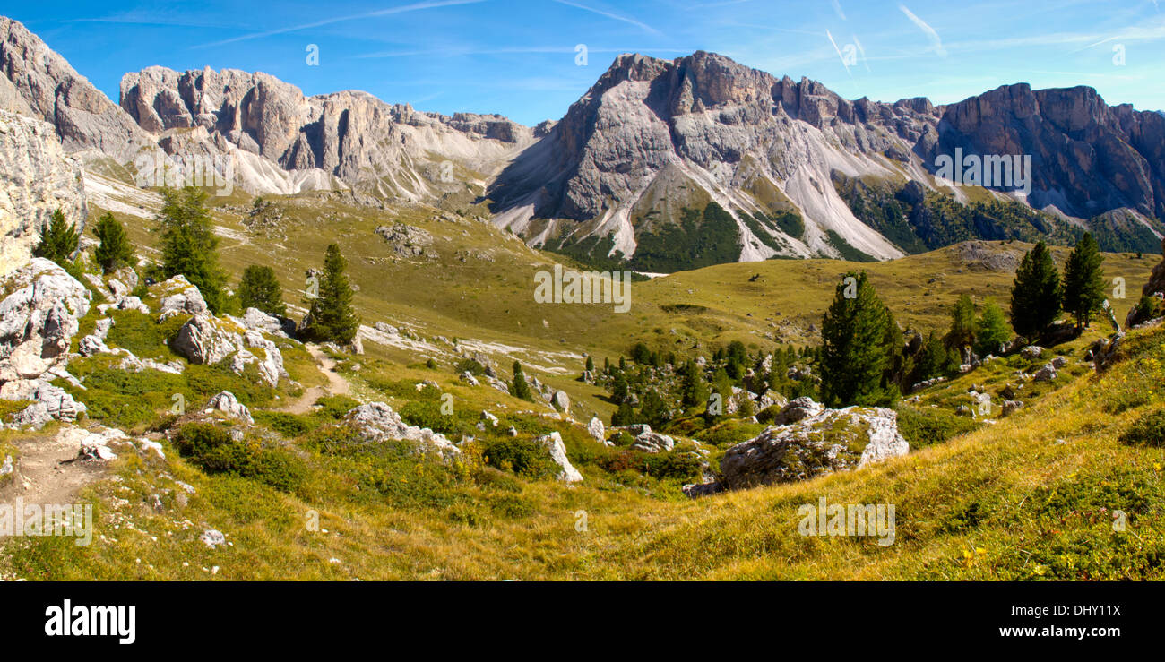 panorama landscape with mountain peak at italian alps dolomites Stock ...