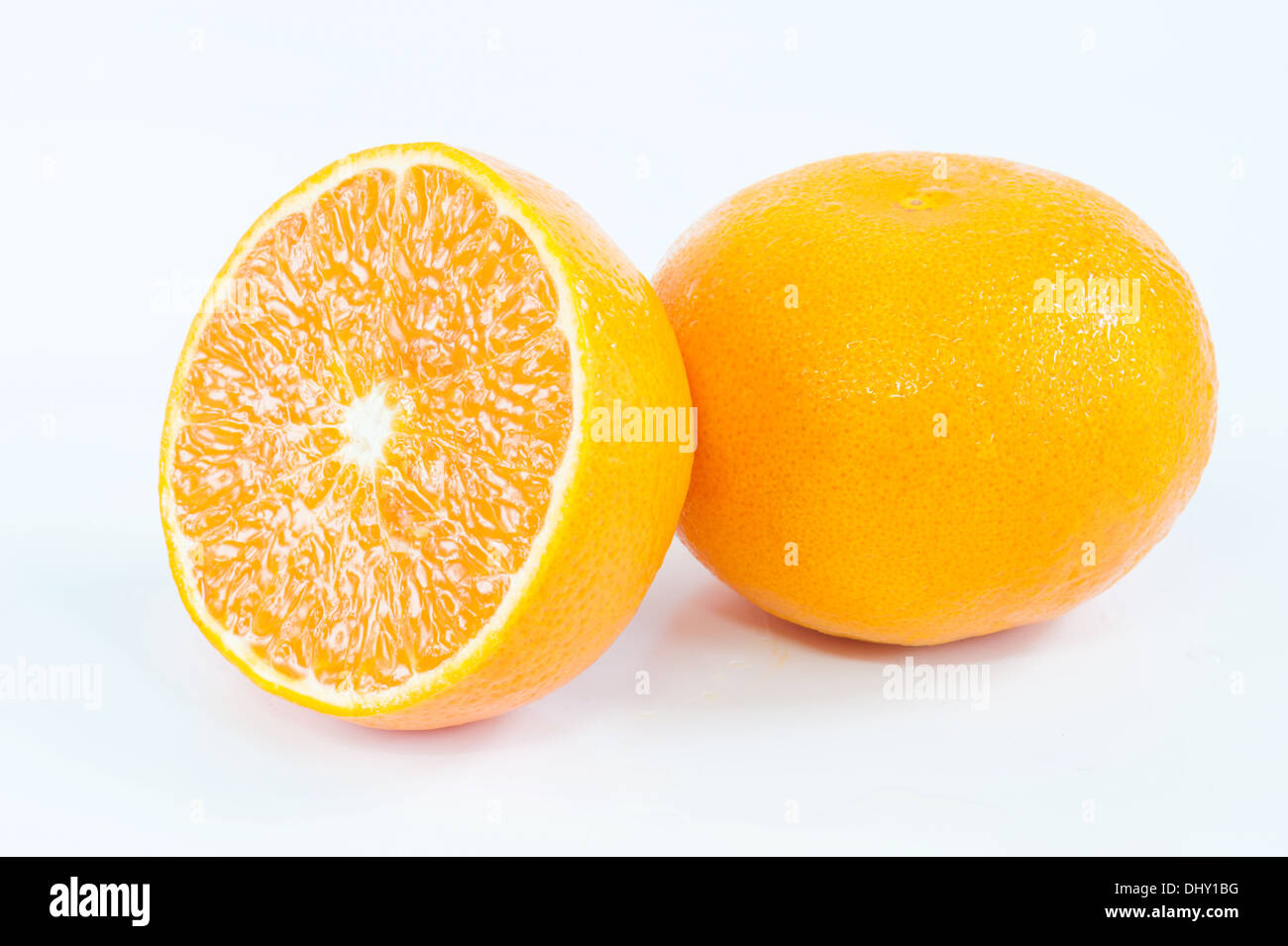 orange w clipping path on whitebackground Stock Photo