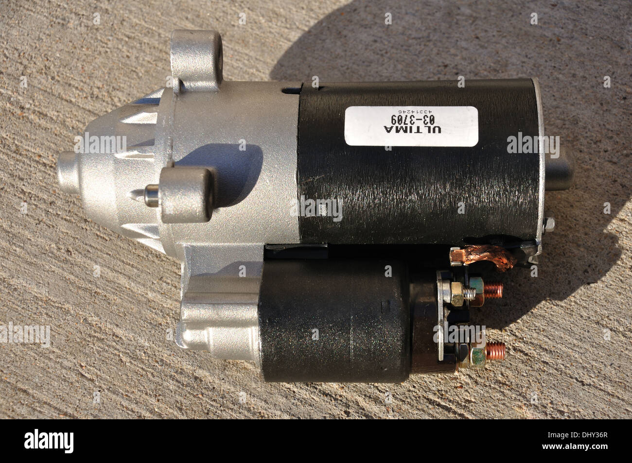 Brand new car starter Stock Photo Alamy