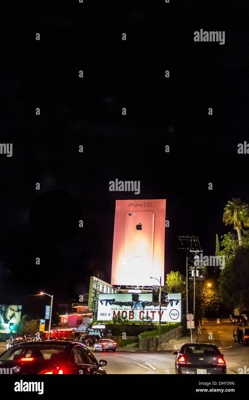 Apple billboard sunset blvd hires stock photography and images Alamy