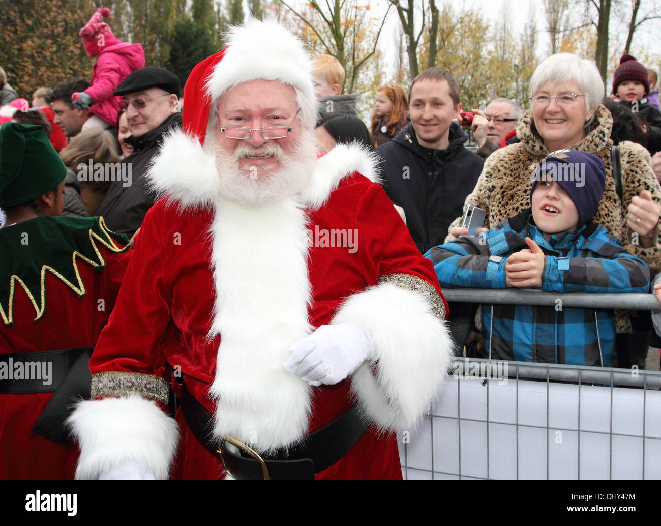 Ice skating rink and santa claus hires stock photography and images
