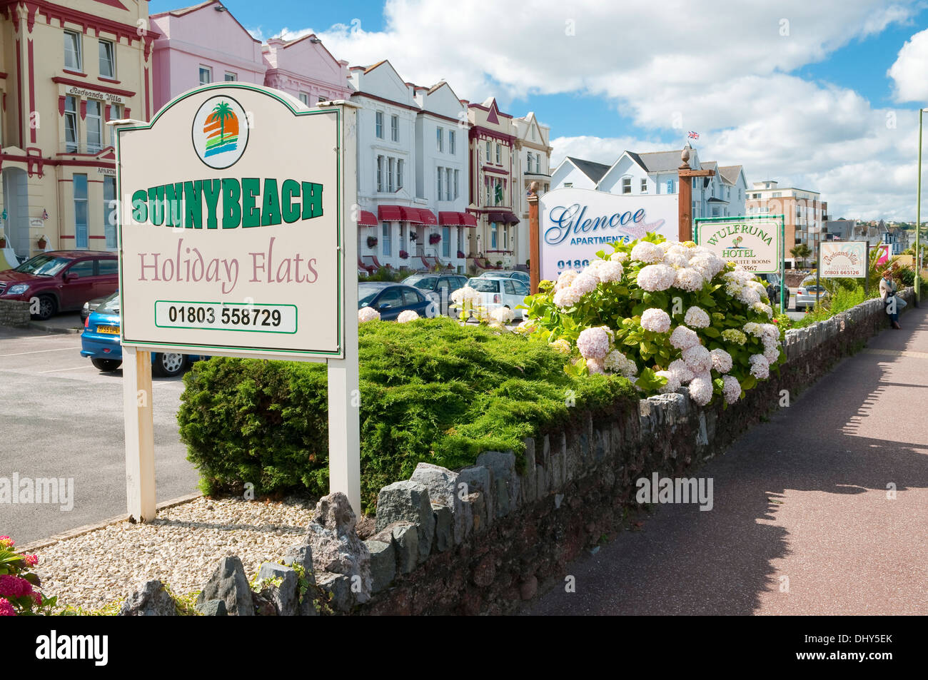 Hotels in Esplanade Road in Paignton Devon UK Stock Photo