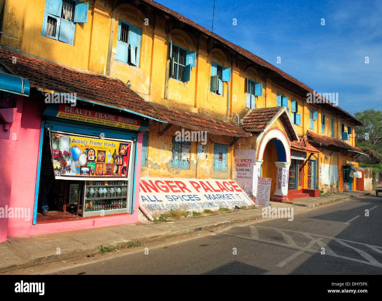 Street in the old town, Cochin, Kerala, India Stock Photo