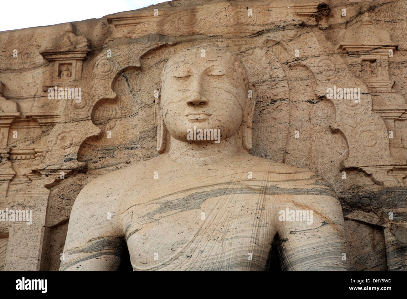 Buddha sculpture (12th century), Gal Vihara, Sri Lanka Stock Photo