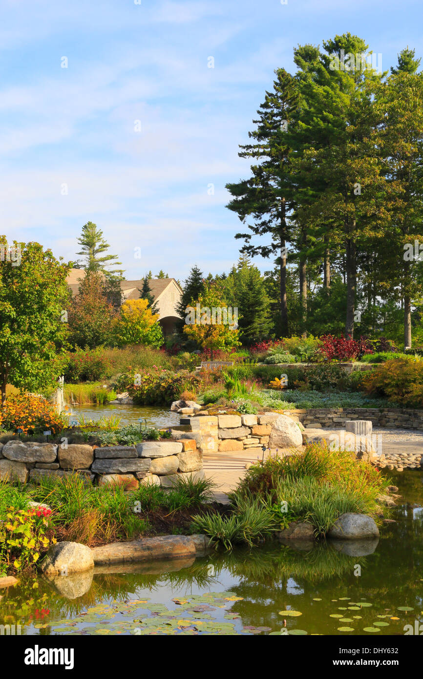 Garden of the Five Senses, Coastal Maine Botanical Gardens, Boothbay, Maine, USA Stock Photo