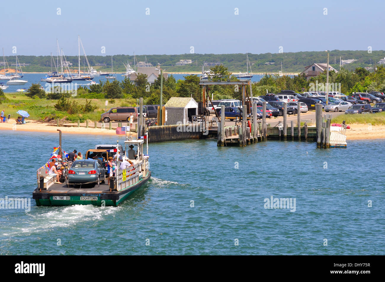 Ferry from Edgartown to Chappaquiddick Island, Martha's Vineyard,  Massachusetts, USA Stock Photo - Alamy, image size:1300x953