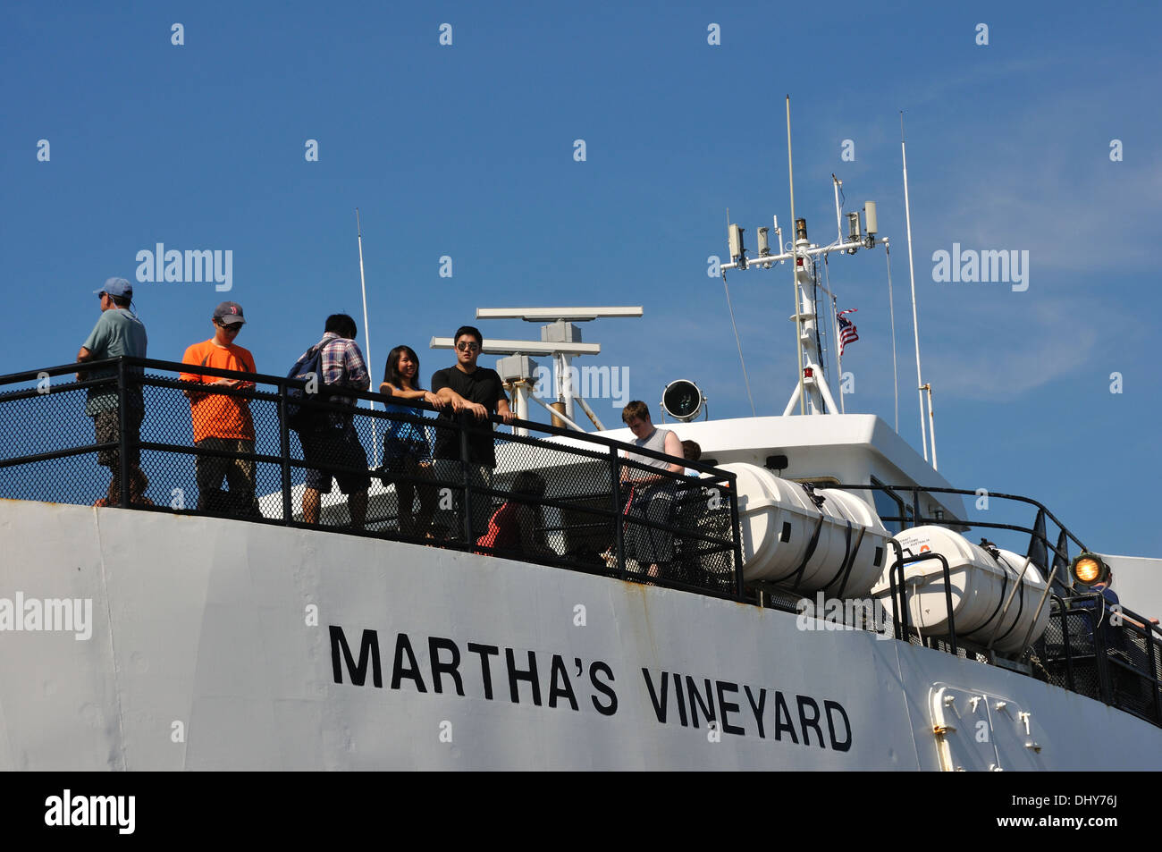 Ferry departing from Woods Hole to Martha's Vineyard, Massachusetts