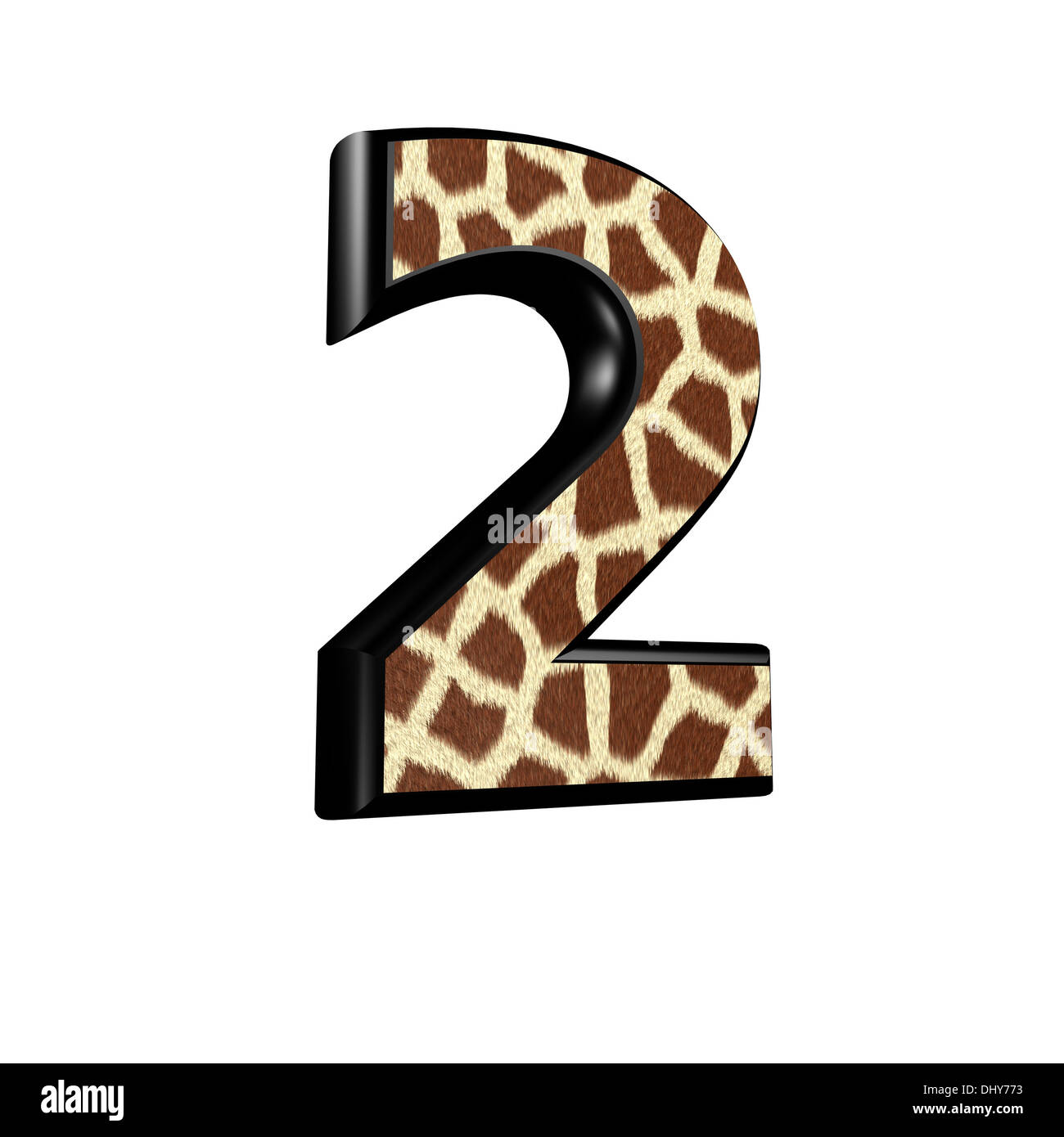 digit  with giraffe fur texture - 2 Stock Photo