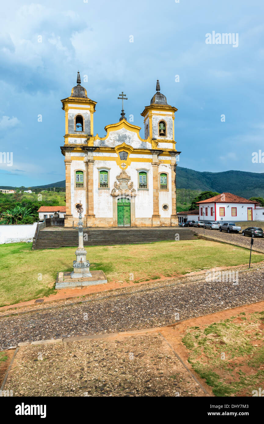 Baroque Church of Sao Francisco de Assis, Praça Minas Gerais, Mariana, Minas Gerais, Brazil Stock Photo